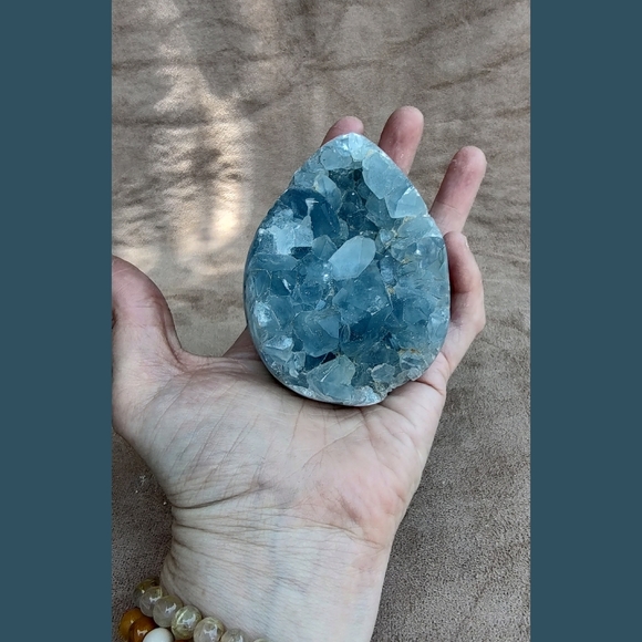 Blue Celestite Geode - Picture 8 of 9
